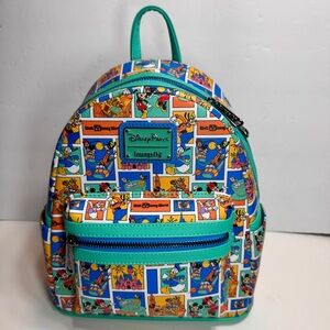 NWT Loungefly x Disney Parks Mickey and Friends "Play in the Park" Mini Backpack